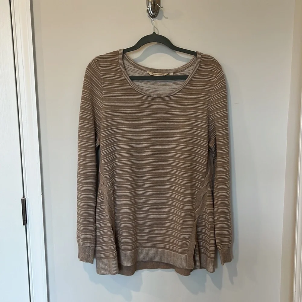 Soft Surroundings Cotton Knit With A Twist Sweater